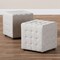 Baxton Studio Elladio Beige Upholstered Tufted Cube Ottoman, PK2 156-9296 - alternate 4